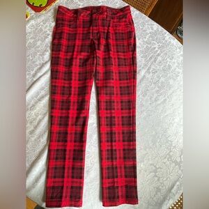 Red and Black Stretch Pants, Go Dawgs.  Size 10